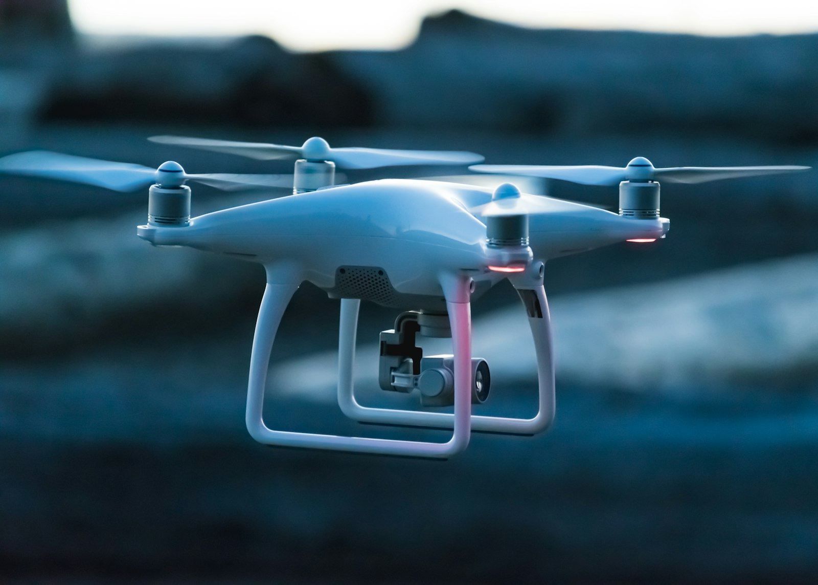 Close-up of a quadcopter drone